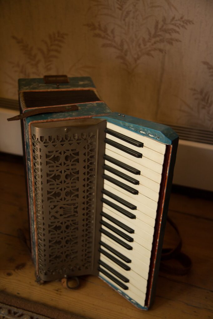 Old piano accordion